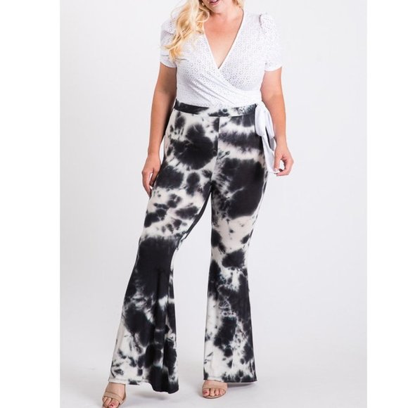 tie dye bell bottom flare pants